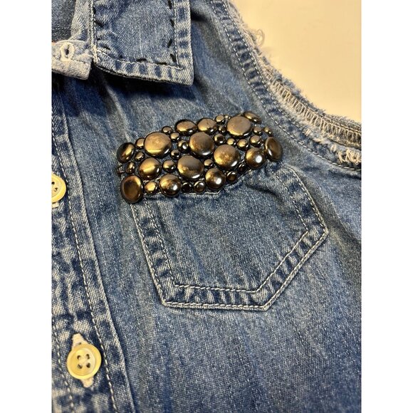 Baby GAP button Down Sleeveless Denim Jean Shirt (18-24 months) - Picture 2 of 8